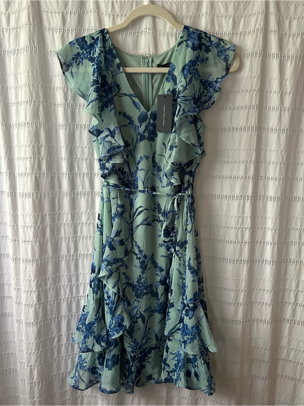 Floral Chiffon Ruffle Summer Dress Tommy Hilfiger